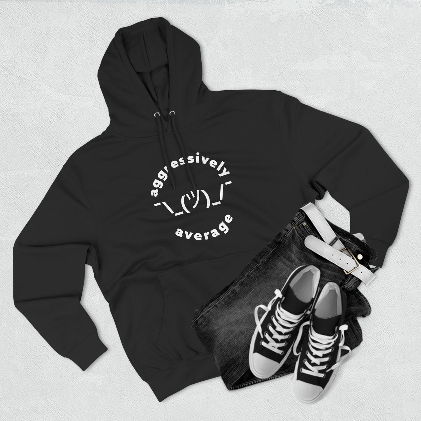 "Shrug It Off Hoodie" Logo Circle Hoodie